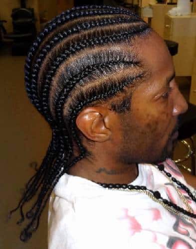 black man braids